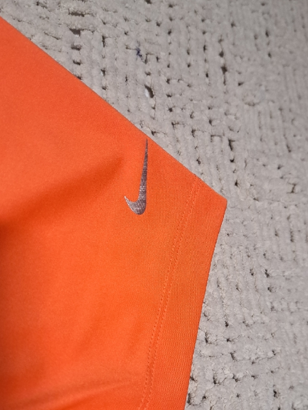 Nike Men's Orange and Gray Diagonal Stripe Polo - Picture 3 of 7